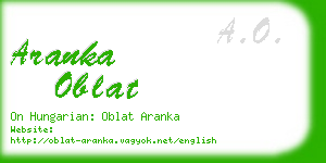 aranka oblat business card